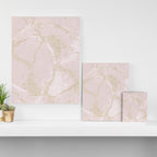 Elegant modern blush pink gold pastel marble Canvas Print Gallery Image 3