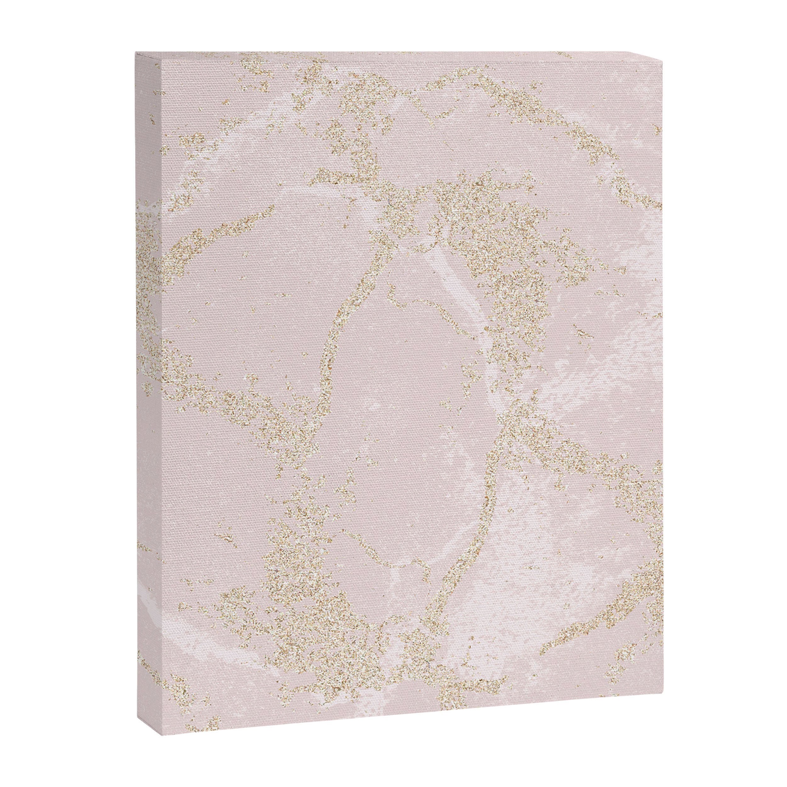 Elegant modern blush pink gold pastel marble Canvas Print Gallery Image 3