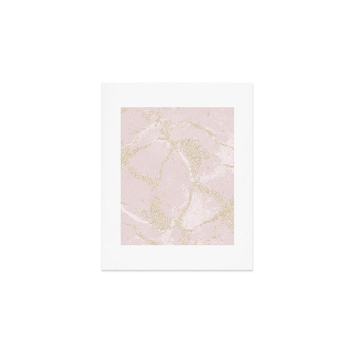 Elegant modern blush pink gold pastel marble Art Print Gallery Image 1