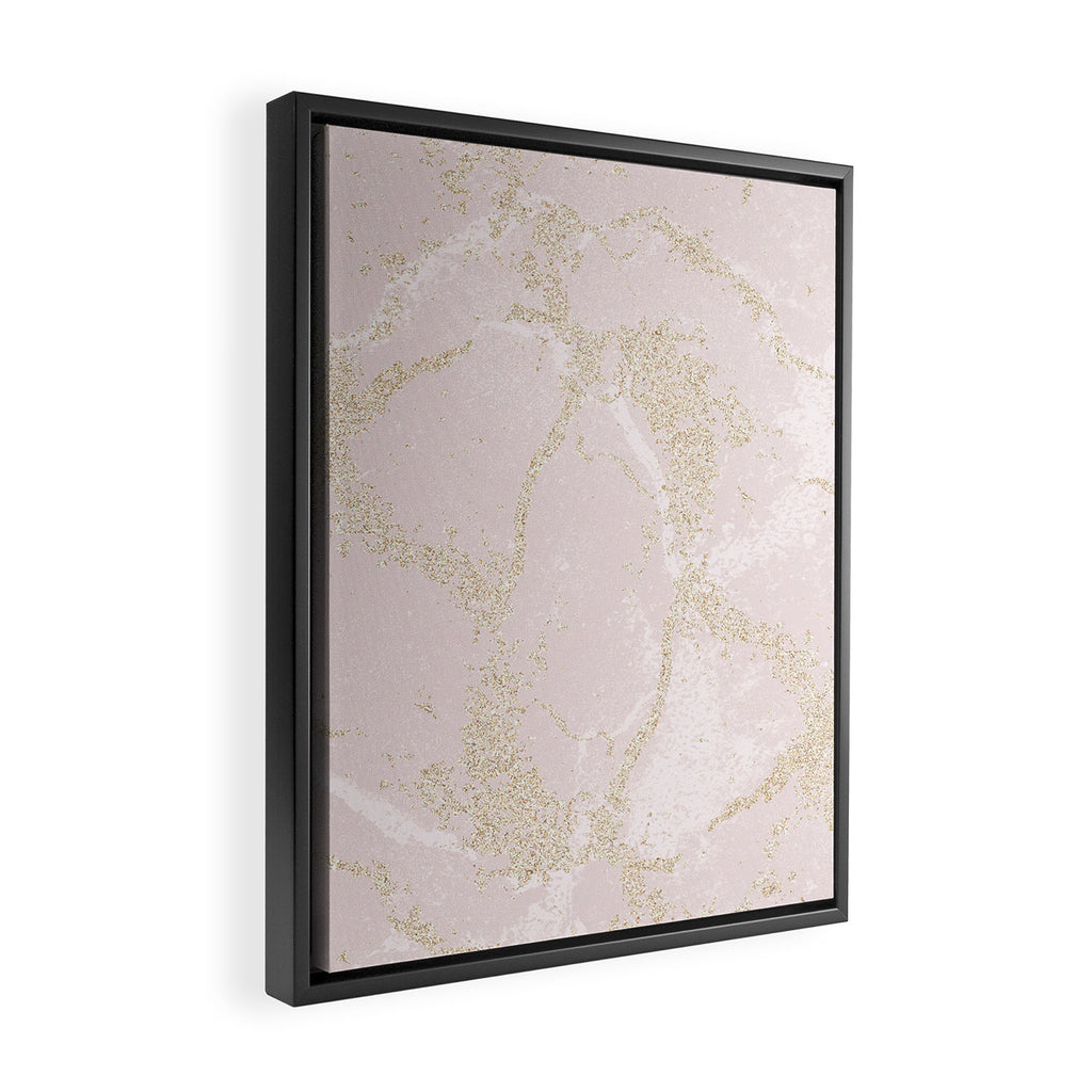 Elegant modern blush pink gold pastel marble Framed Canvas Print Gallery Image 2