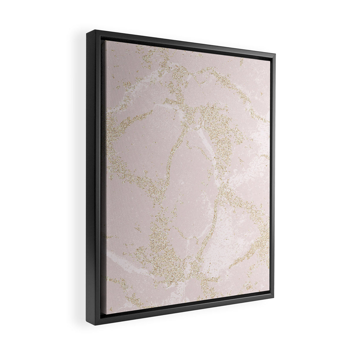 Elegant modern blush pink gold pastel marble Framed Canvas Print Gallery Image 2