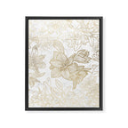 Elegant modern white faux gold marble floral Framed Canvas Print Gallery Image 8