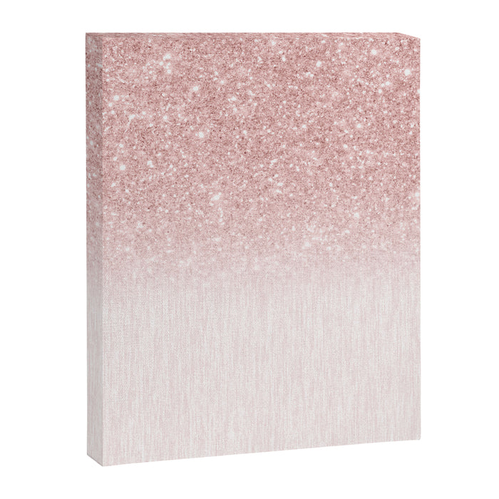 Elegant rose gold pink gradient glitter Canvas Print Gallery Image 1