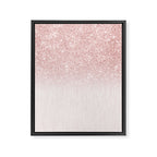 Elegant rose gold pink gradient glitter Framed Canvas Print Gallery Image 8