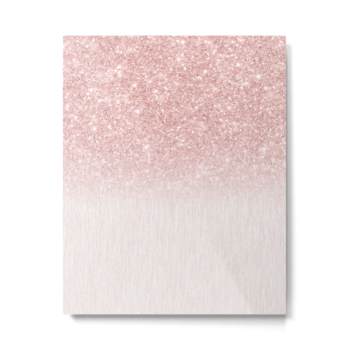 Elegant rose gold pink gradient glitter Metal Print Gallery Image 1