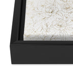 Elegant simple modern faux gold white floral Framed Canvas Print Gallery Image 3