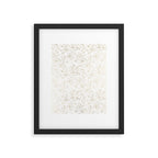 Elegant simple modern faux gold white floral Framed Art Print Gallery Image 6