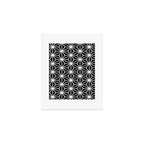 Geometric abstract modern black white stripes Art Print Gallery Image 1