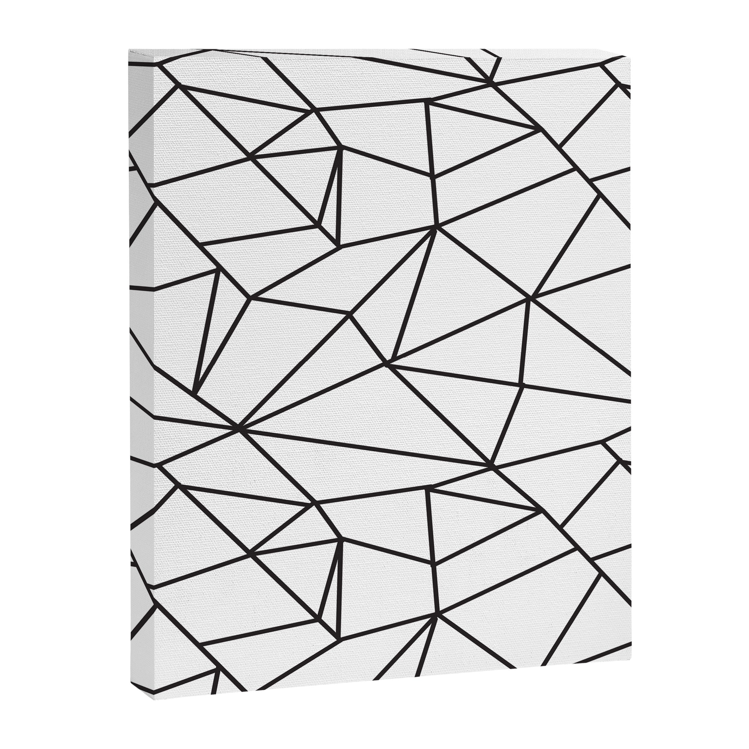 Geometrical modern black abstract wondrous pattern Canvas Print Gallery Image 8