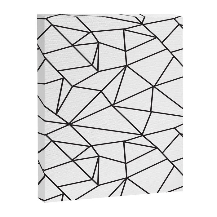 Geometrical modern black abstract wondrous pattern Canvas Print Gallery Image 1