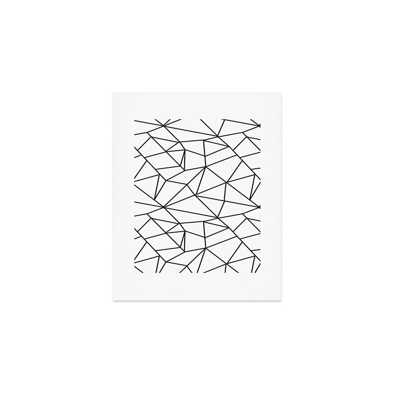 Geometrical modern black abstract wondrous pattern Art Print Gallery Image 1