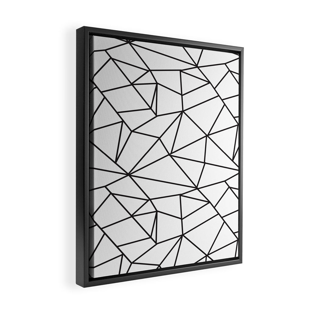 Geometrical modern black abstract wondrous pattern Framed Canvas Print Gallery Image 2