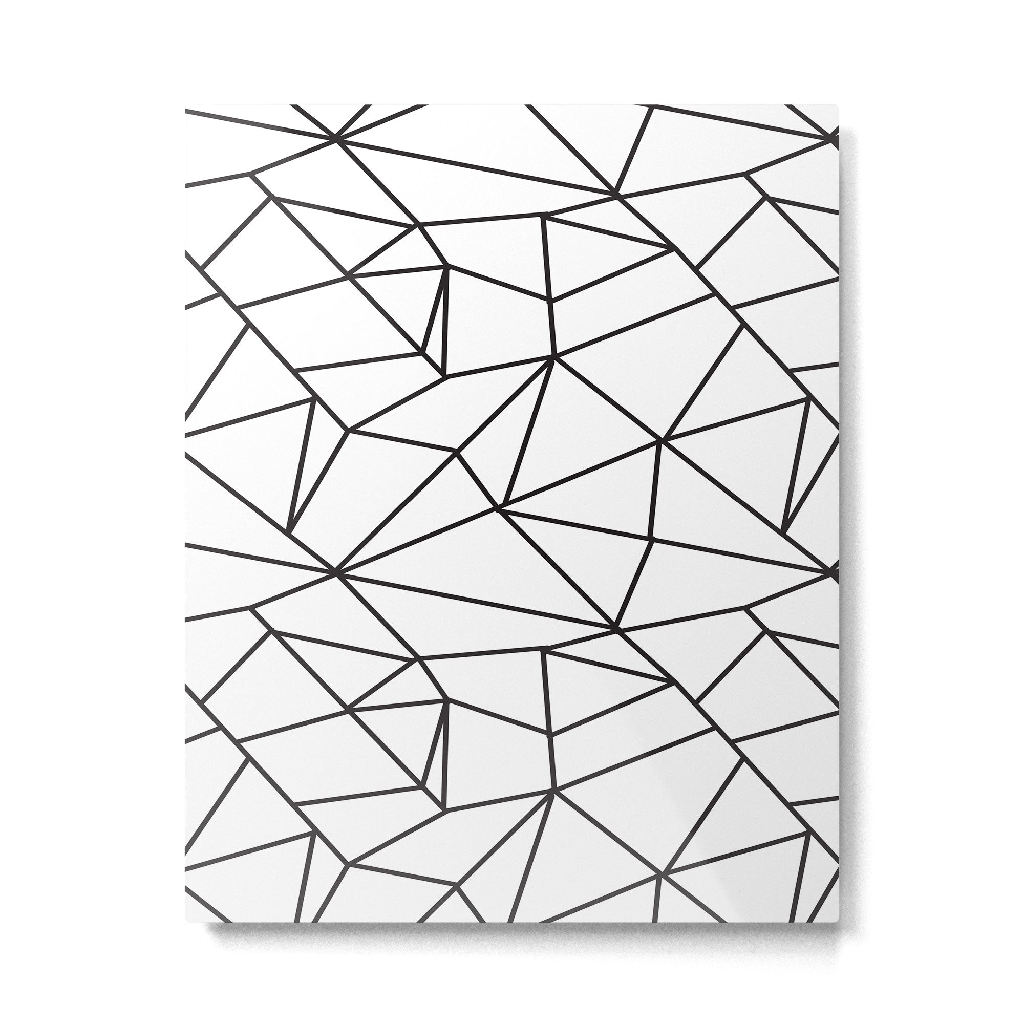 Geometrical modern black abstract wondrous pattern Metal Print Gallery Image 6