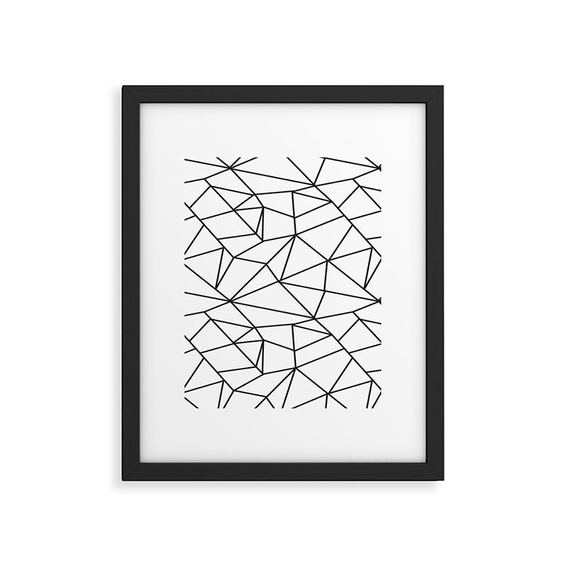 Geometrical modern black abstract wondrous pattern Framed Art Print Gallery Image 6