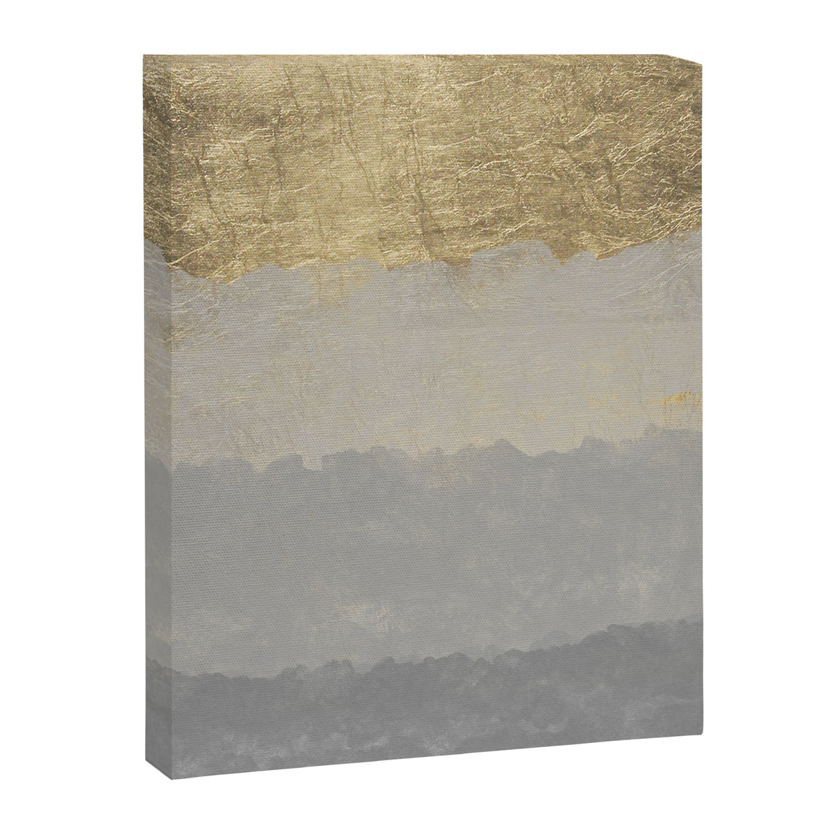 Geometrical ombre glacier gray gold watercolor Canvas Print Gallery Image 8
