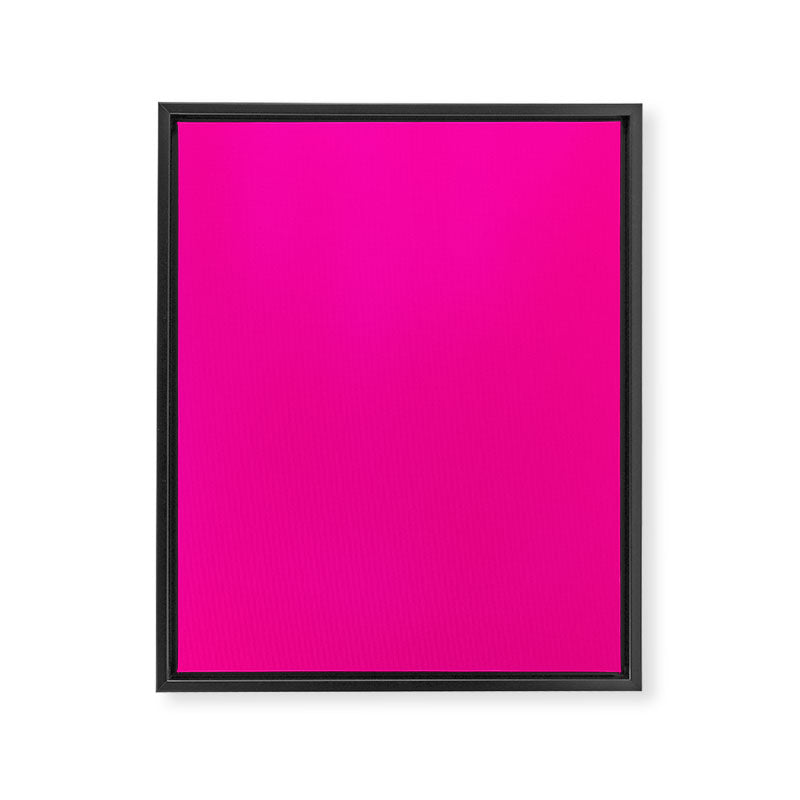Girly modern neon pink solid color Framed Canvas Print Gallery Image 8