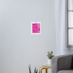 Girly neon pink magenta abstract watercolor paint Art Print Gallery Image 3
