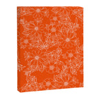 Hand drawn white bright orange modern floral Canvas Print Gallery Image 8