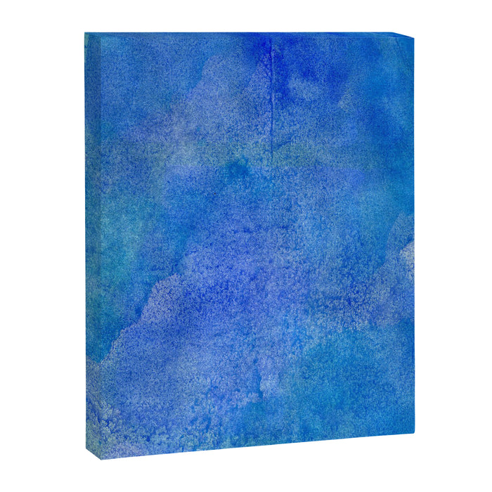 Hand painted abstract blue green watercolor brushstrokes Canvas Print Gallery Image 1