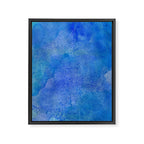 Hand painted abstract blue green watercolor brushstrokes Framed Canvas Print Gallery Image 8