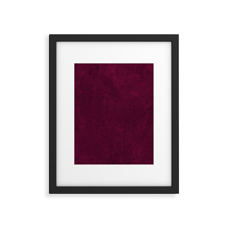 Hand painted modern abstract burgundy marble watercolor Framed Art Print Gallery Image 4