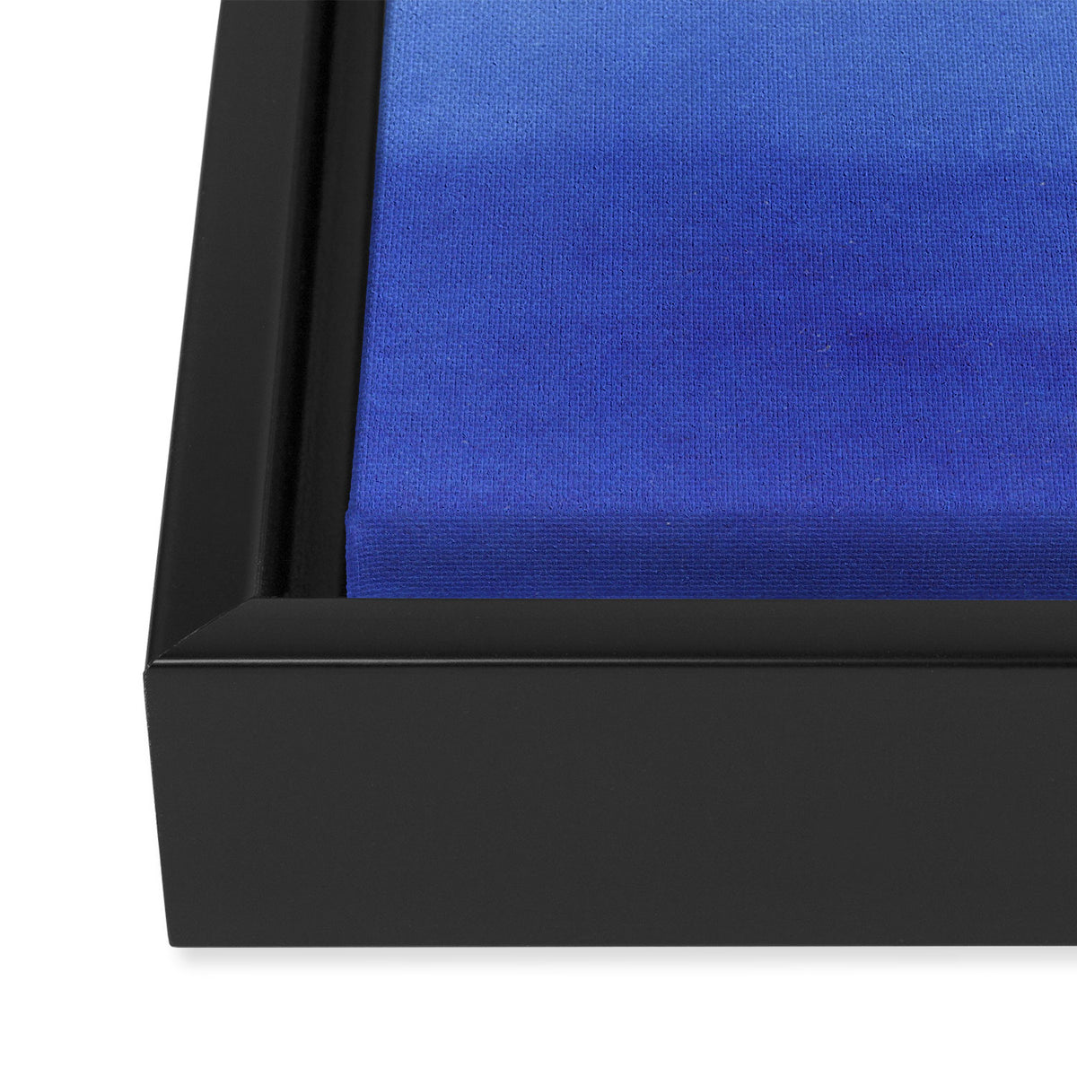 Hand painted navy blue aqua watercolor ombre pattern Framed Canvas Print Gallery Image 3