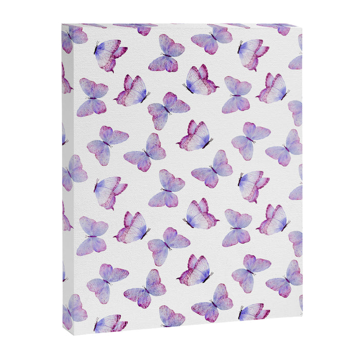 Lavender Purple Watercolor Hand Painted Butterfly Canvas Print Gallery Image 1