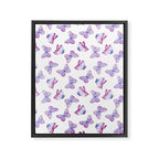 Lavender Purple Watercolor Hand Painted Butterfly Framed Canvas Print Gallery Image 8