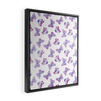 Lavender Purple Watercolor Hand Painted Butterfly Framed Canvas Print Gallery Image 2