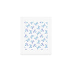 Lilac aqua blue watercolor hand painted butterfly Art Print Gallery Image 1