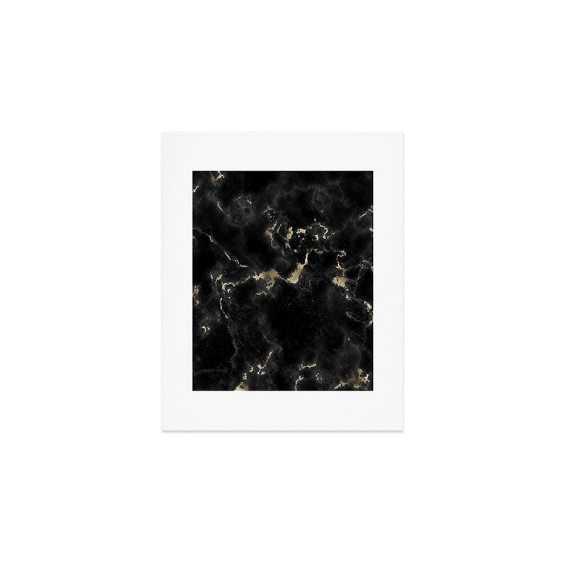 Modern abstract black gold trendy marble Art Print Gallery Image 1