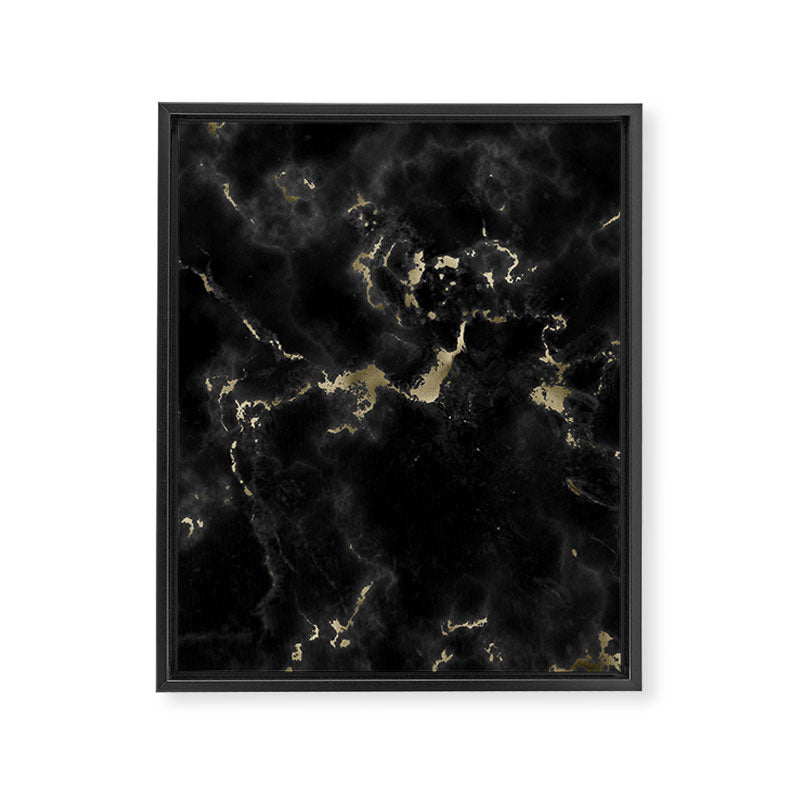 Modern abstract black gold trendy marble Framed Canvas Print Gallery Image 8