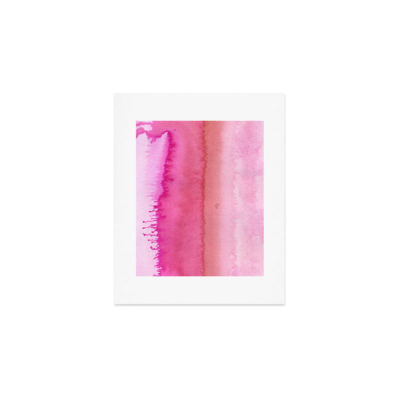 Modern abstract blush pink watercolor paint pattern Art Print Gallery Image 1