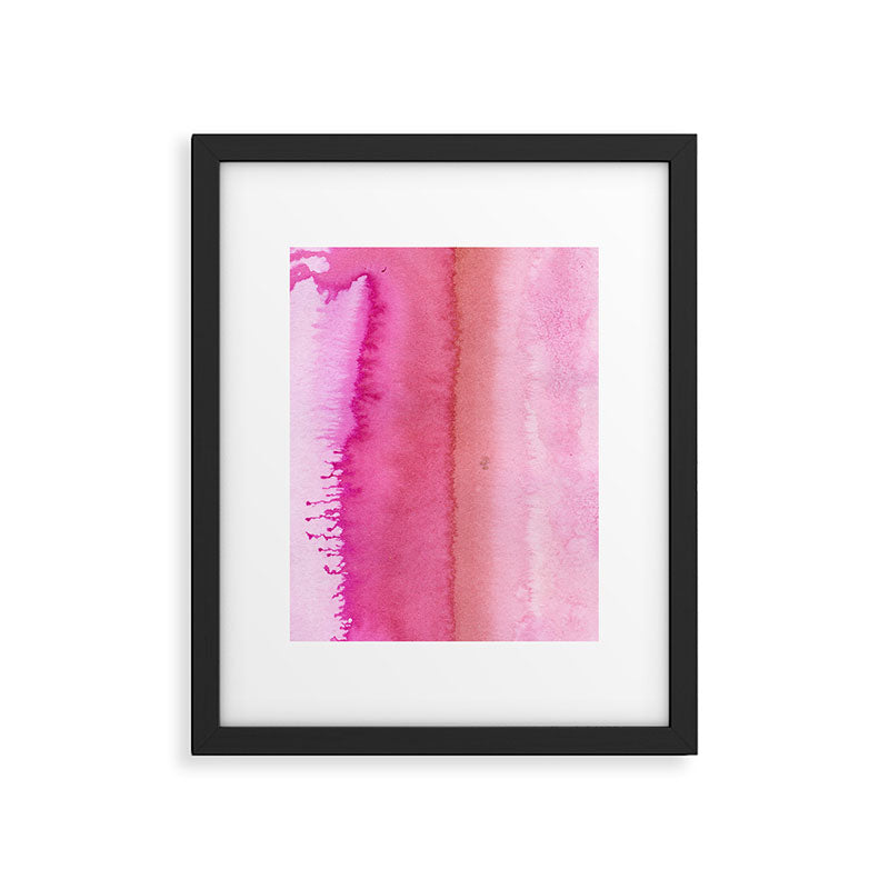 Modern abstract blush pink watercolor paint pattern Framed Art Print Gallery Image 6