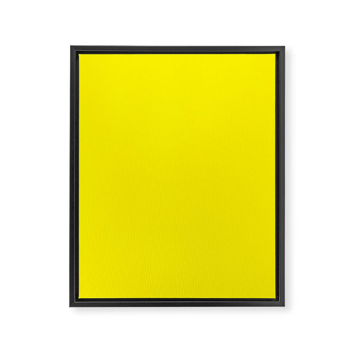 Modern abstract bright yellow neon color Framed Canvas Print Gallery Image 1