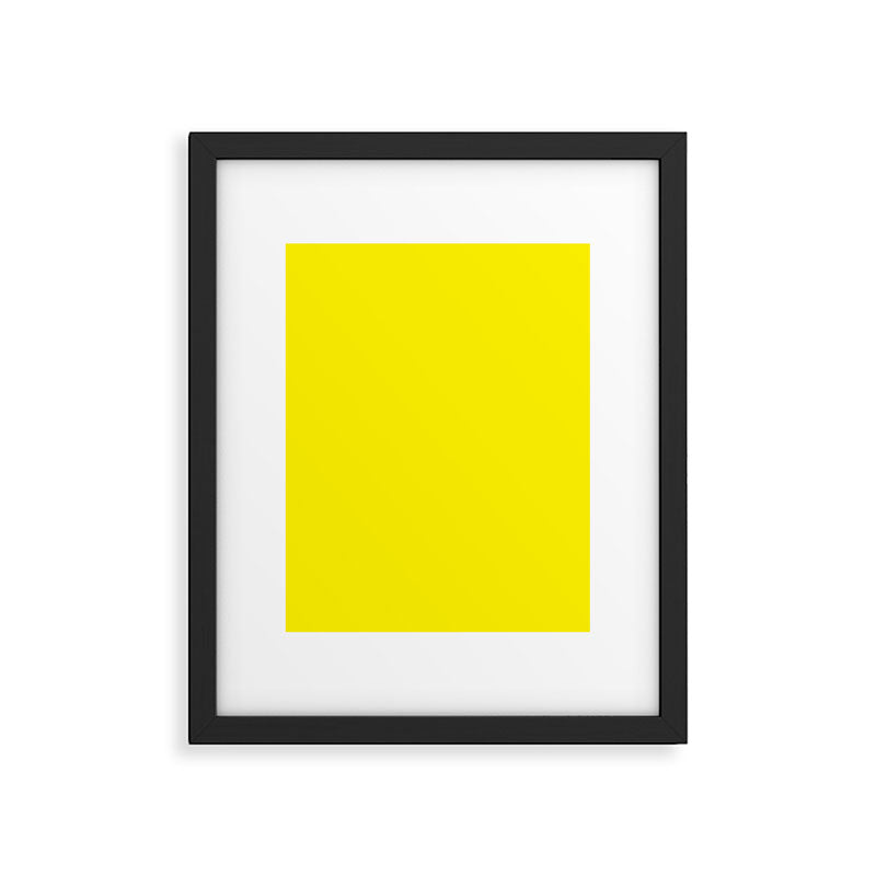 Modern abstract bright yellow neon color Framed Art Print Gallery Image 6