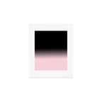 Modern abstract elegant black blush pink gradient pattern Art Print Gallery Image 1