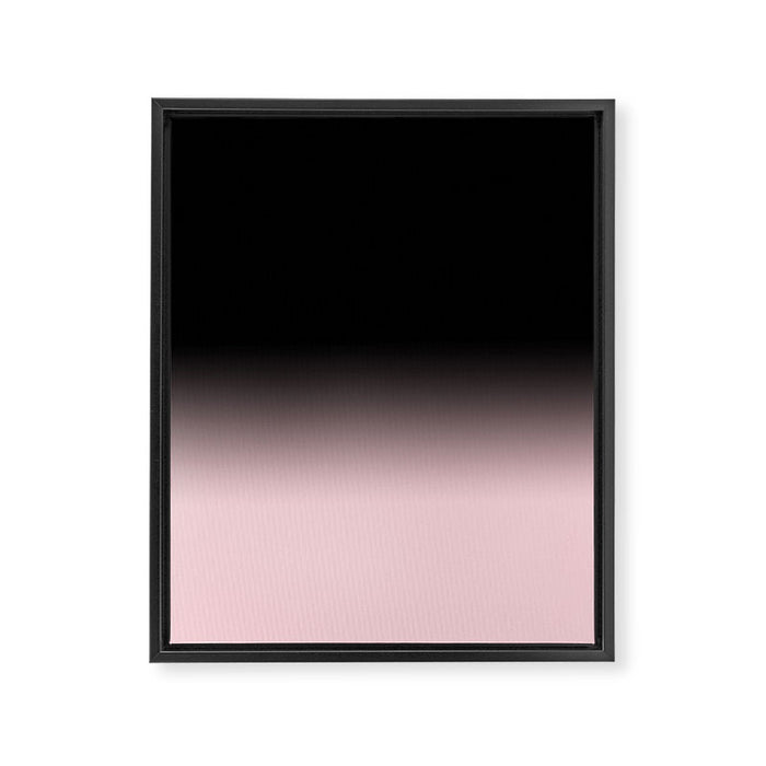 Modern abstract elegant black blush pink gradient pattern Framed Canvas Print Gallery Image 1