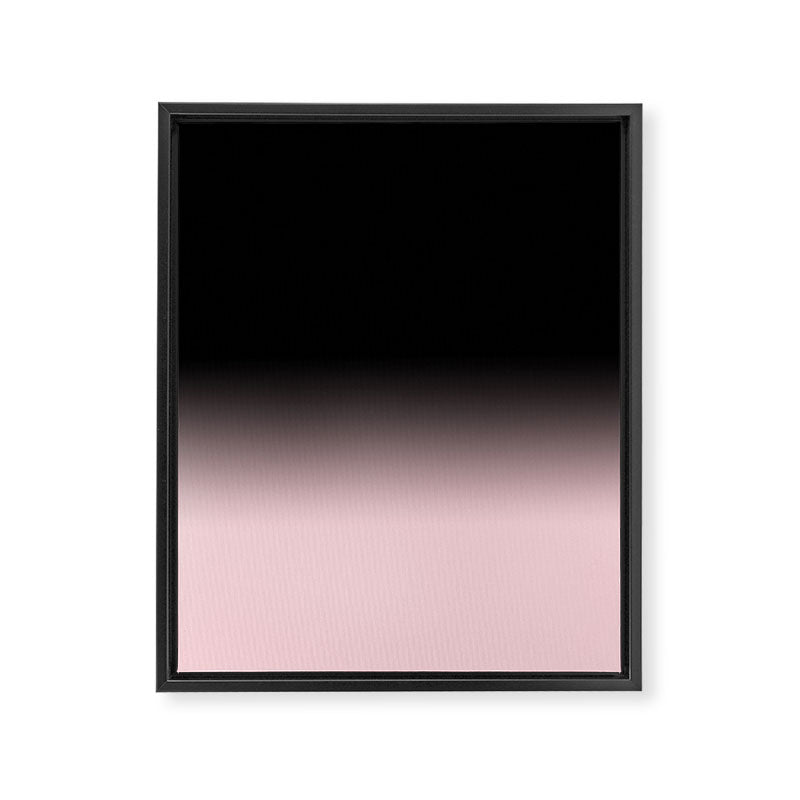 Modern abstract elegant black blush pink gradient pattern Framed Canvas Print Gallery Image 8