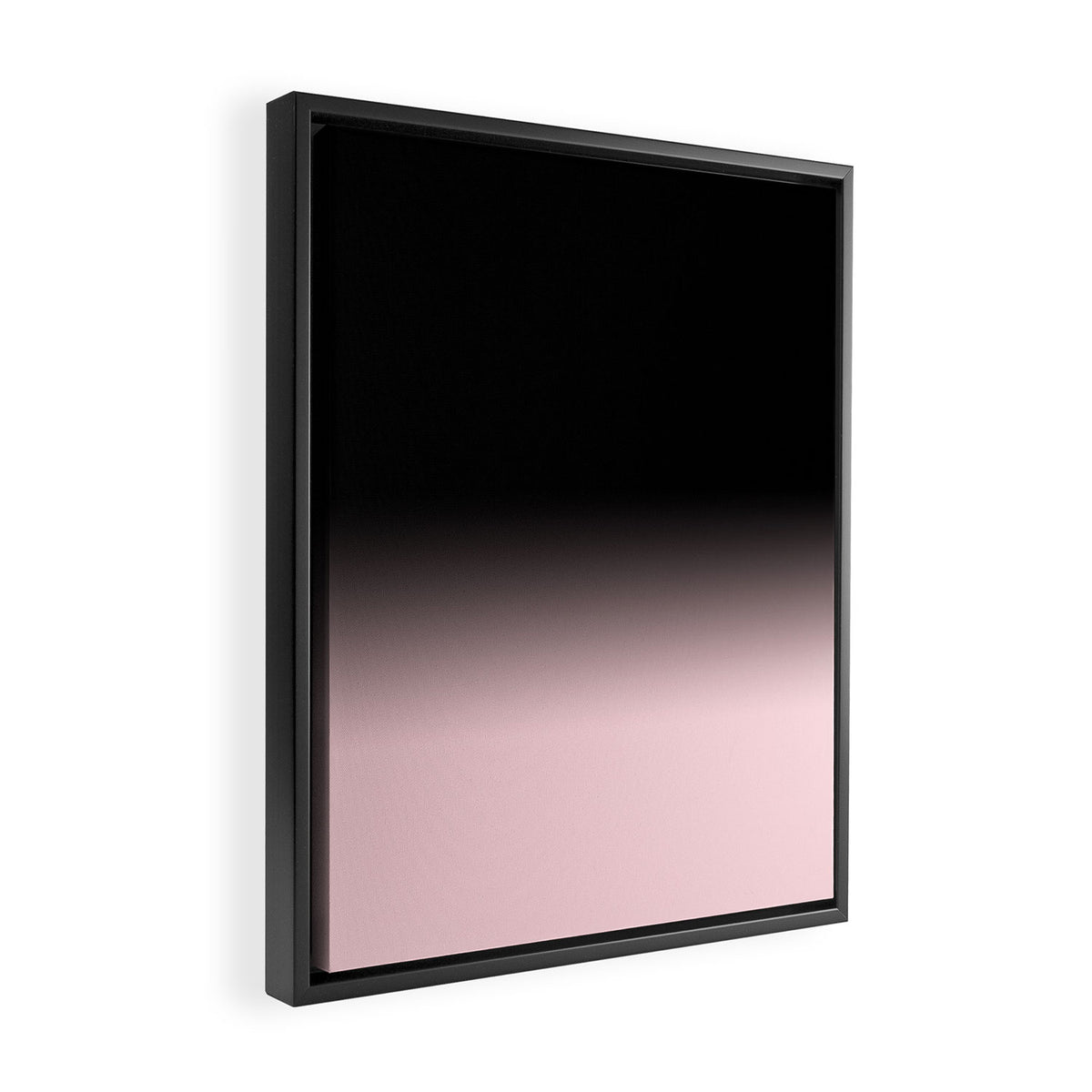 Modern abstract elegant black blush pink gradient pattern Framed Canvas Print Gallery Image 2