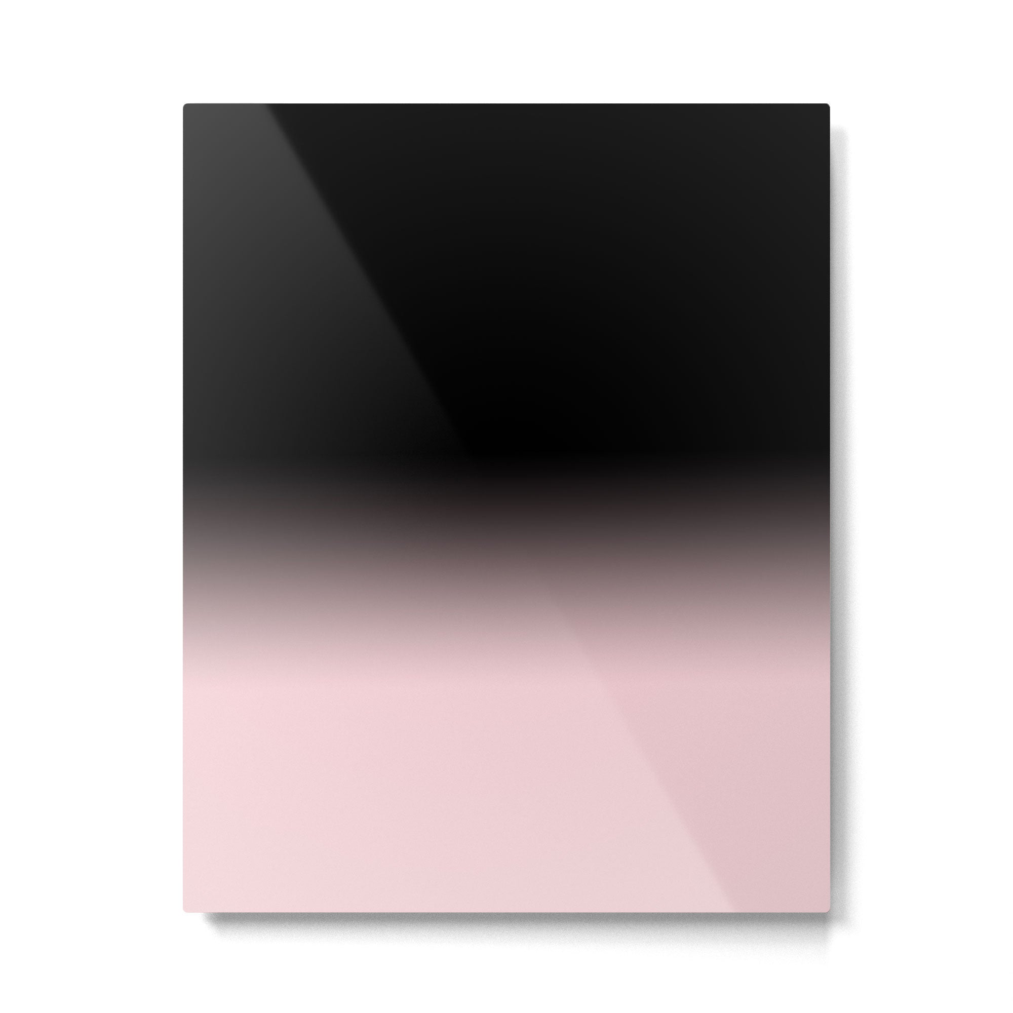 Modern abstract elegant black blush pink gradient pattern Metal Print Gallery Image 6