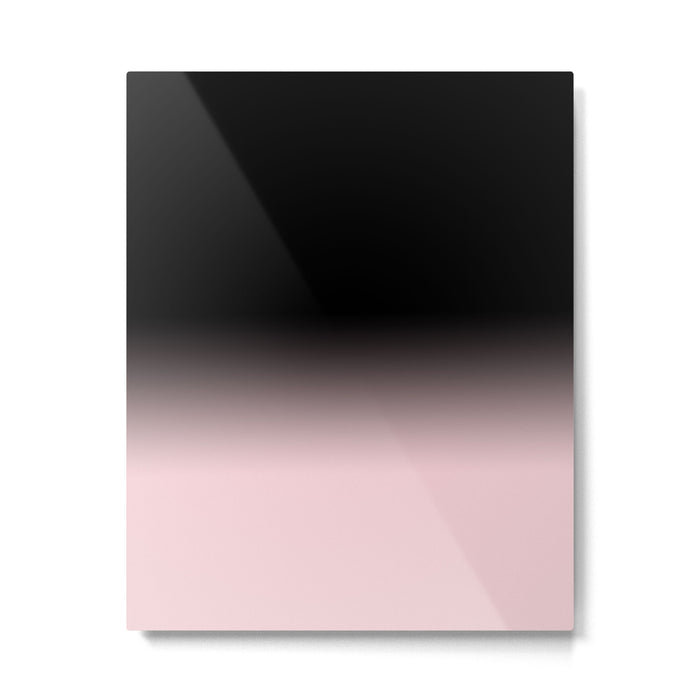 Modern abstract elegant black blush pink gradient pattern Metal Print Gallery Image 1