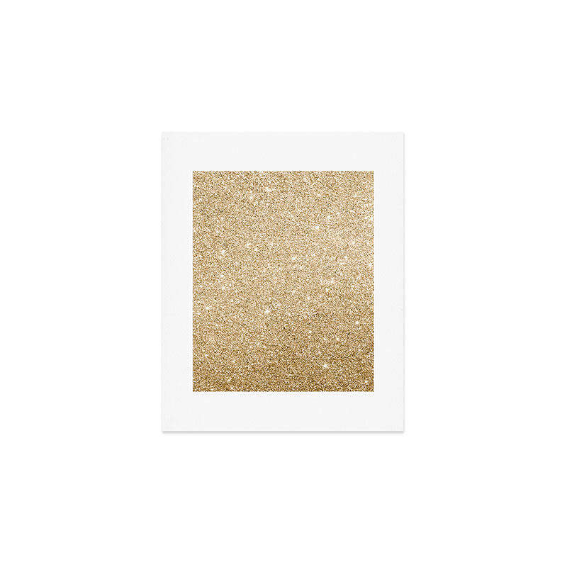 Modern abstract elegant chic gold glitter Art Print Gallery Image 1
