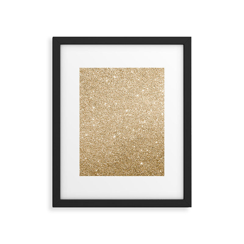 Modern abstract elegant chic gold glitter Framed Art Print Gallery Image 4