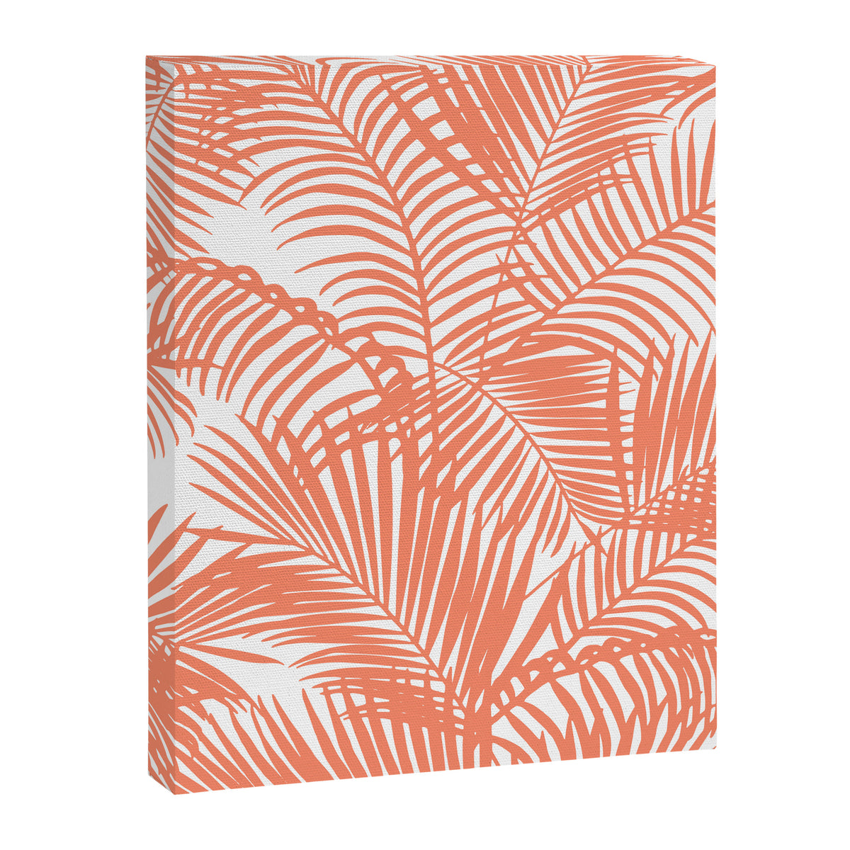 Modern blush coral simple tropical  palm tree pattern Canvas Print Gallery Image 8