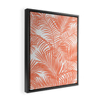 Modern blush coral simple tropical  palm tree pattern Framed Canvas Print Gallery Image 2