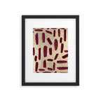 Modern burgundy gold watercolor brushstrokes Framed Art Print Gallery Image 6