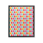 Modern colorful artistic teal pink orange easter eggs pattern Framed Canvas Print Gallery Image 8