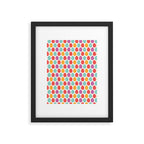 Modern colorful artistic teal pink orange easter eggs pattern Framed Art Print Gallery Image 6