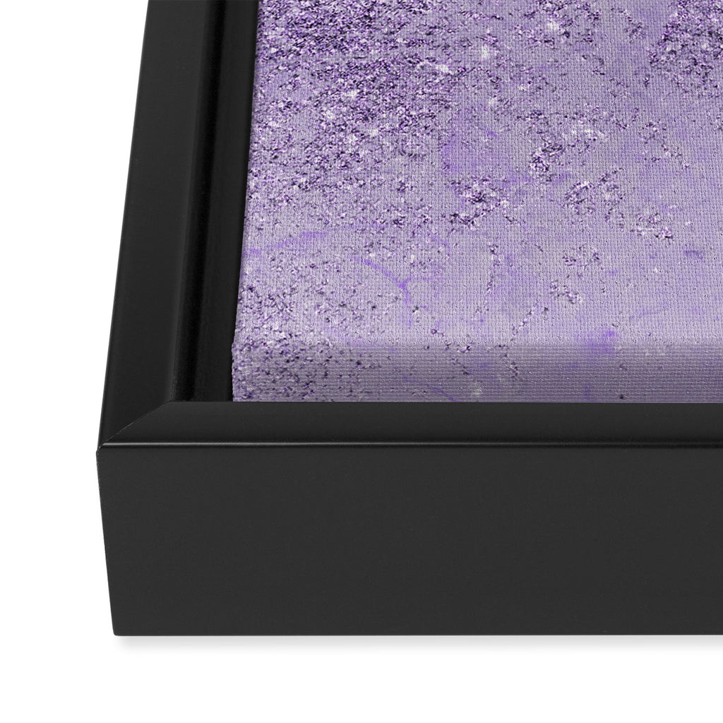 Modern elegant lavender lilac glitter marble Framed Canvas Print Gallery Image 3